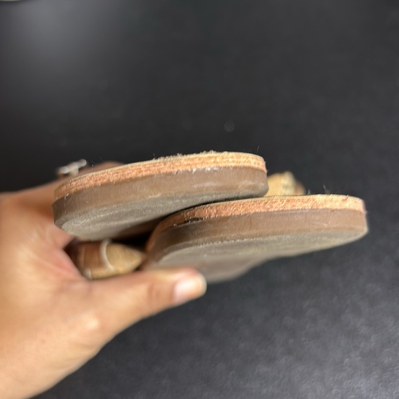 J. Crew Tan and Black Women's Sandals Leopard Animal Print Strappy 8 1/2 - Picture 7 of 8